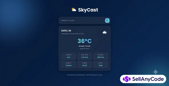 SkyCast - Responsive Weather Forecast Web App