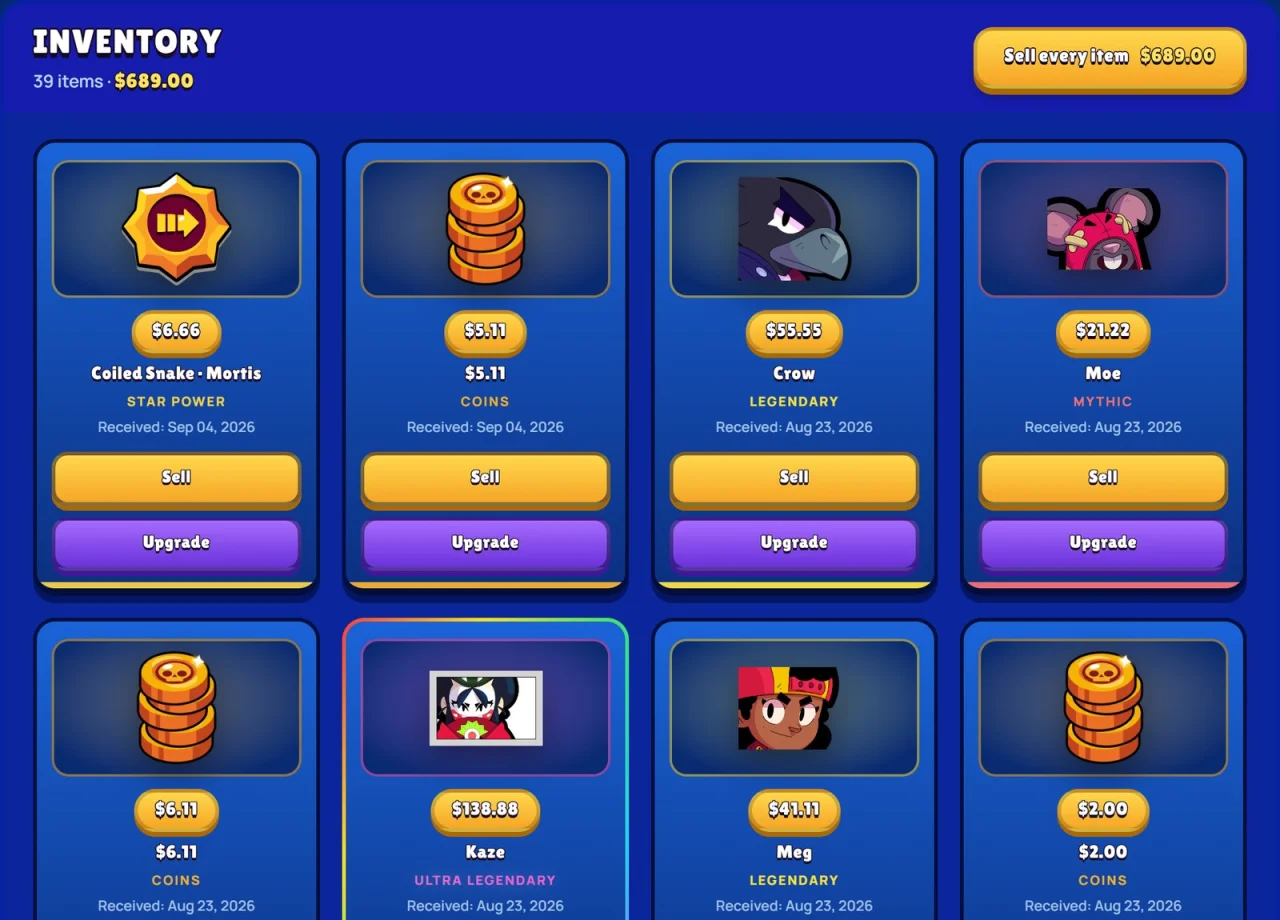 MegaDrop - Case Opening Platform with Telegram Bot and RTP Admin Panel — screenshot 6