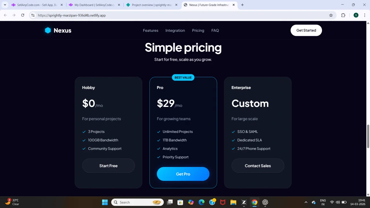 Nexus Premium SaaS Landing Page Template — screenshot 4