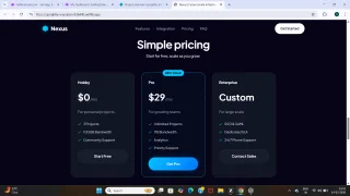 Nexus Premium SaaS Landing Page Template