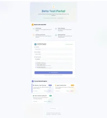 BetaBlast Beta Test Portal Template