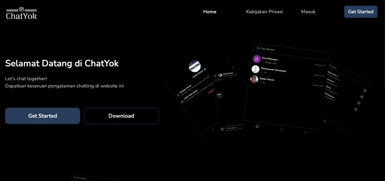 Chat App - React Native, Next.js & Node.js — screenshot 1
