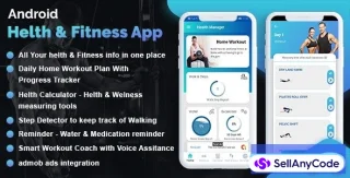 Workout Manager & Health Calculator for Fitness (Water Medicine Reminder & Pedometer)
