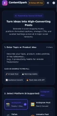 ContentSpark AI AI Social Media Content Generator Android App