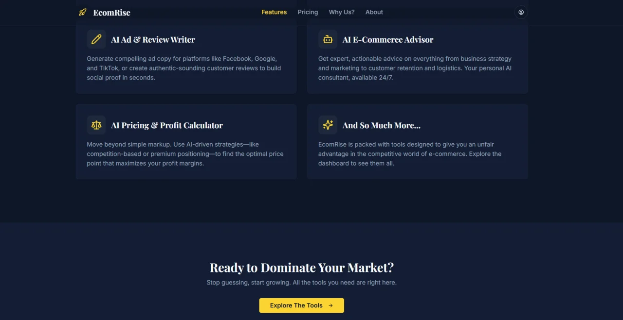 EcomRise — screenshot 2