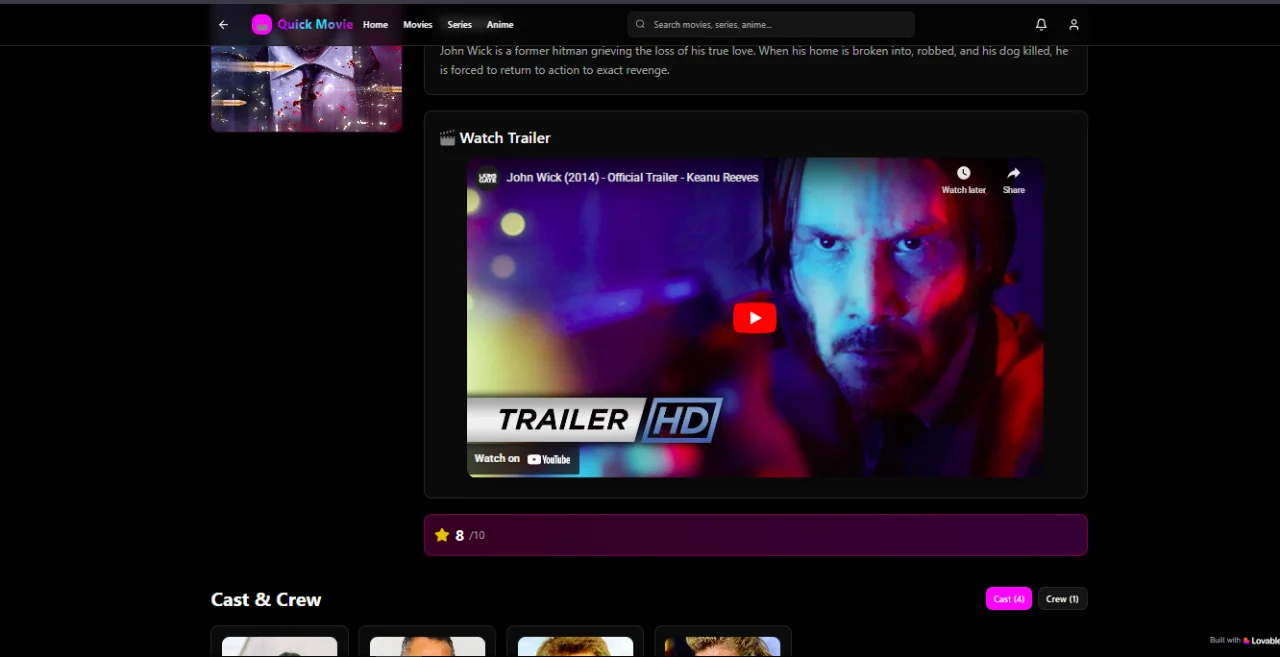 Quick Movie Full Movie Streaming App with AdSense & YouTube Integration (Admin Panel + Auth) — screenshot 5
