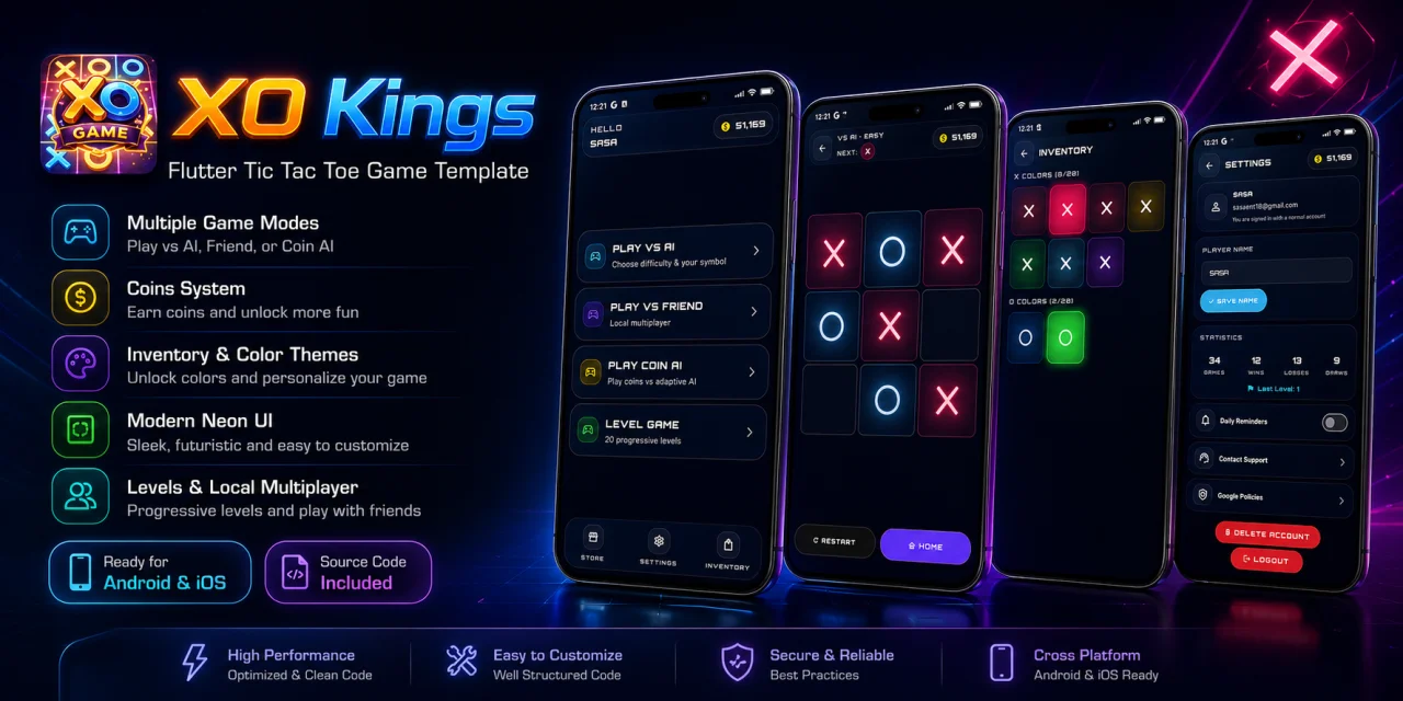 XO Kings - Flutter Tic Tac Toe Game — screenshot 9