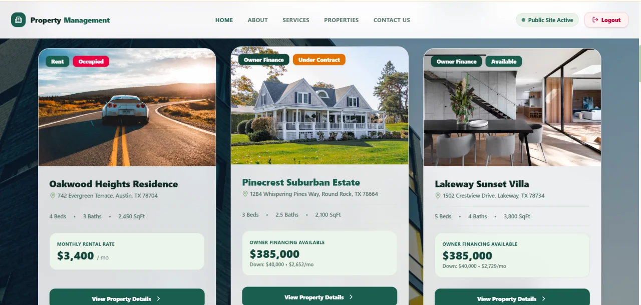 PropertyFlow - Real Estate OS — screenshot 1