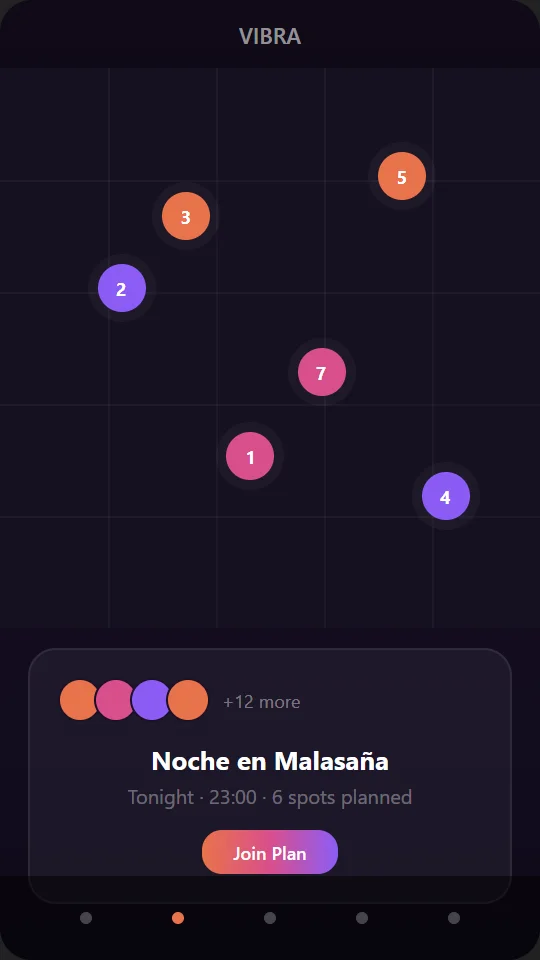 VIBRA - Social Nightlife & Events App (PWA, Map, AI, Stripe) — screenshot 3