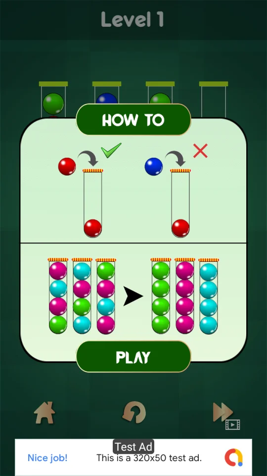 Ball Sort Puzzle Source Code (AdMob+Unity Ads+3000 Levels) — screenshot 4