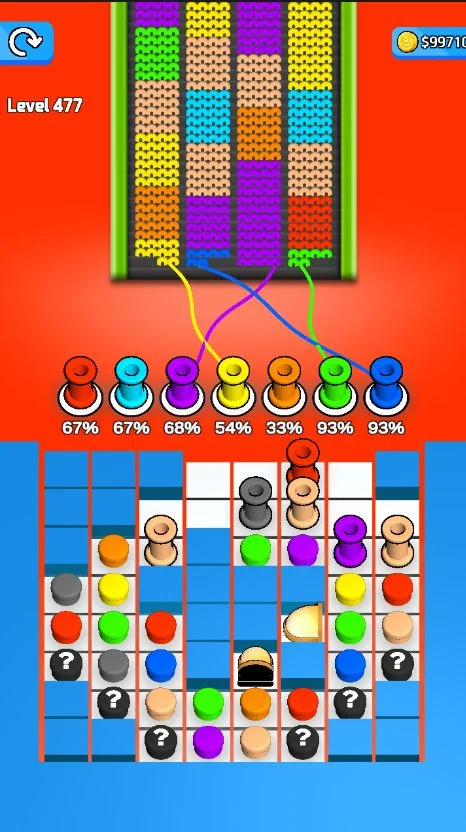 Knit Color Rope Sort Jam Puzzle Unity Source Code — screenshot 4