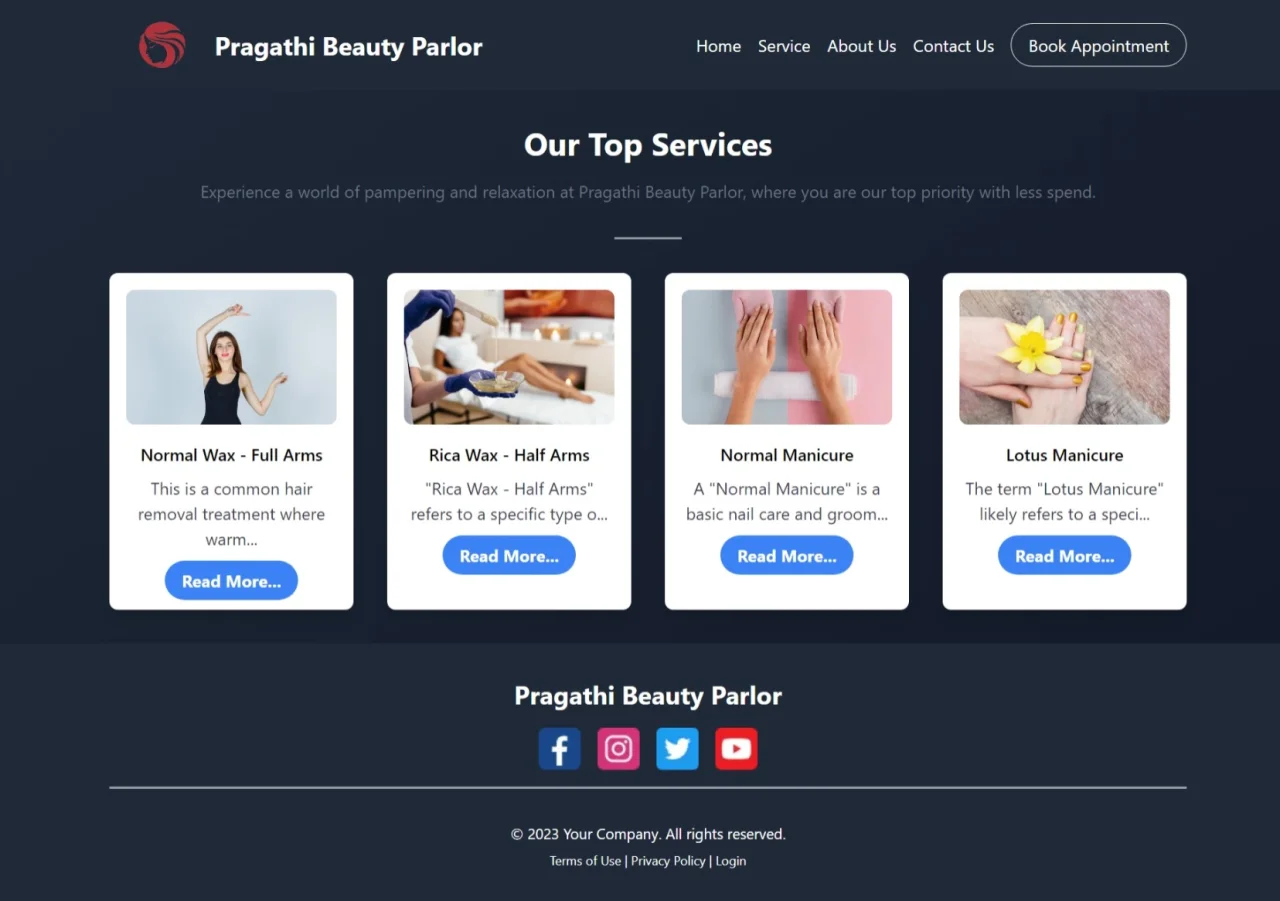 Beauty-Parlor-Next.js-Application — screenshot 2