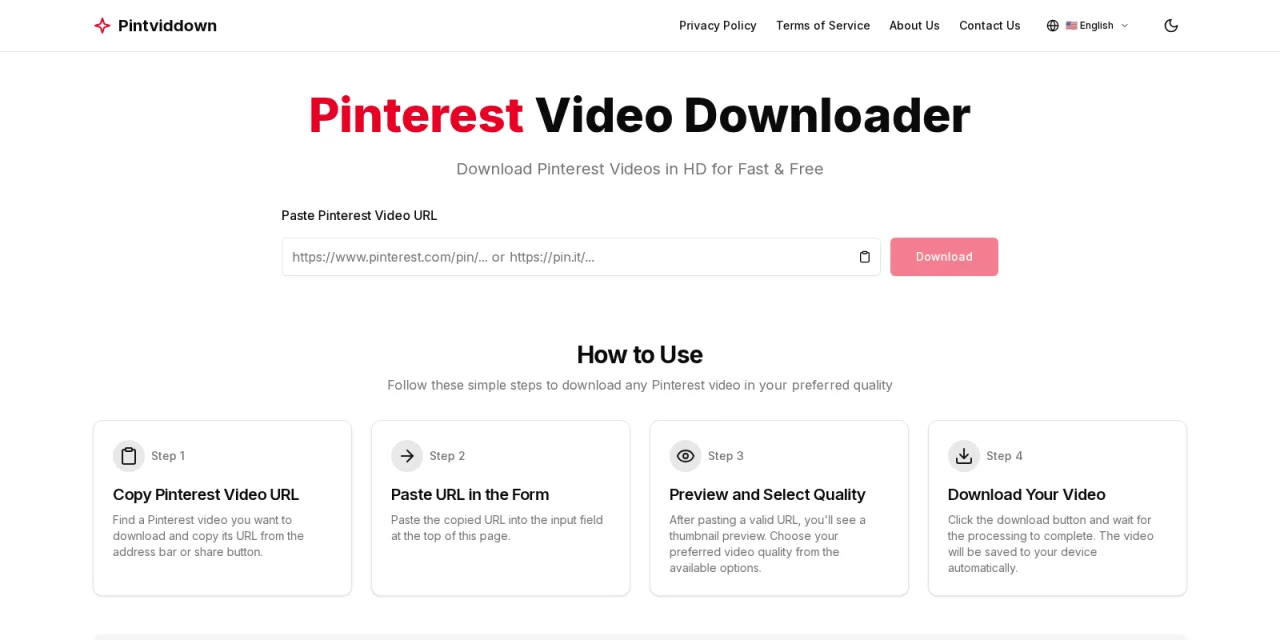 Pinterest Video Downloader — screenshot 1