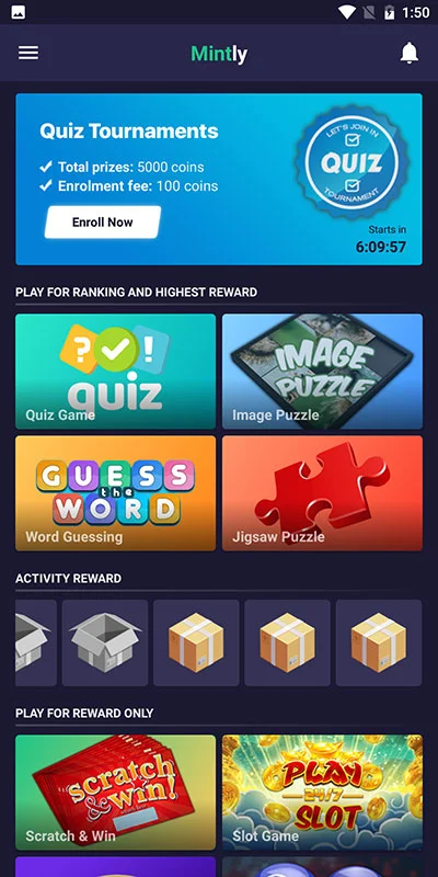 Mintly - Advanced Multi Gaming Rewards App — screenshot 6
