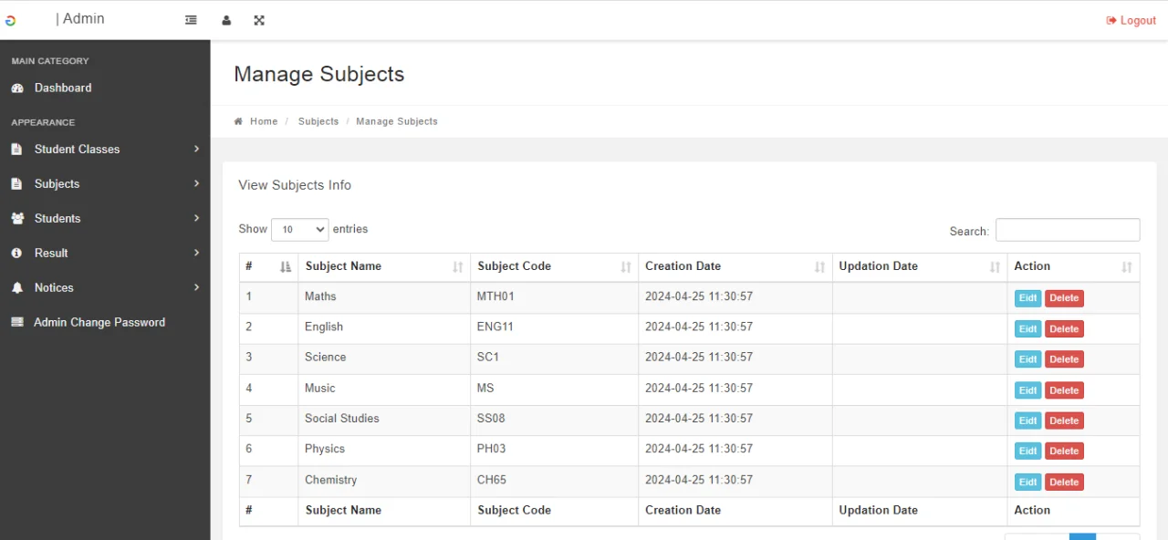 Volt Student Result Management System/Result Portal — screenshot 3