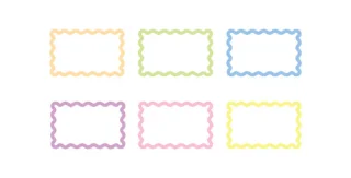Zigzag Edge Rectangle Frames Borders Vector Set