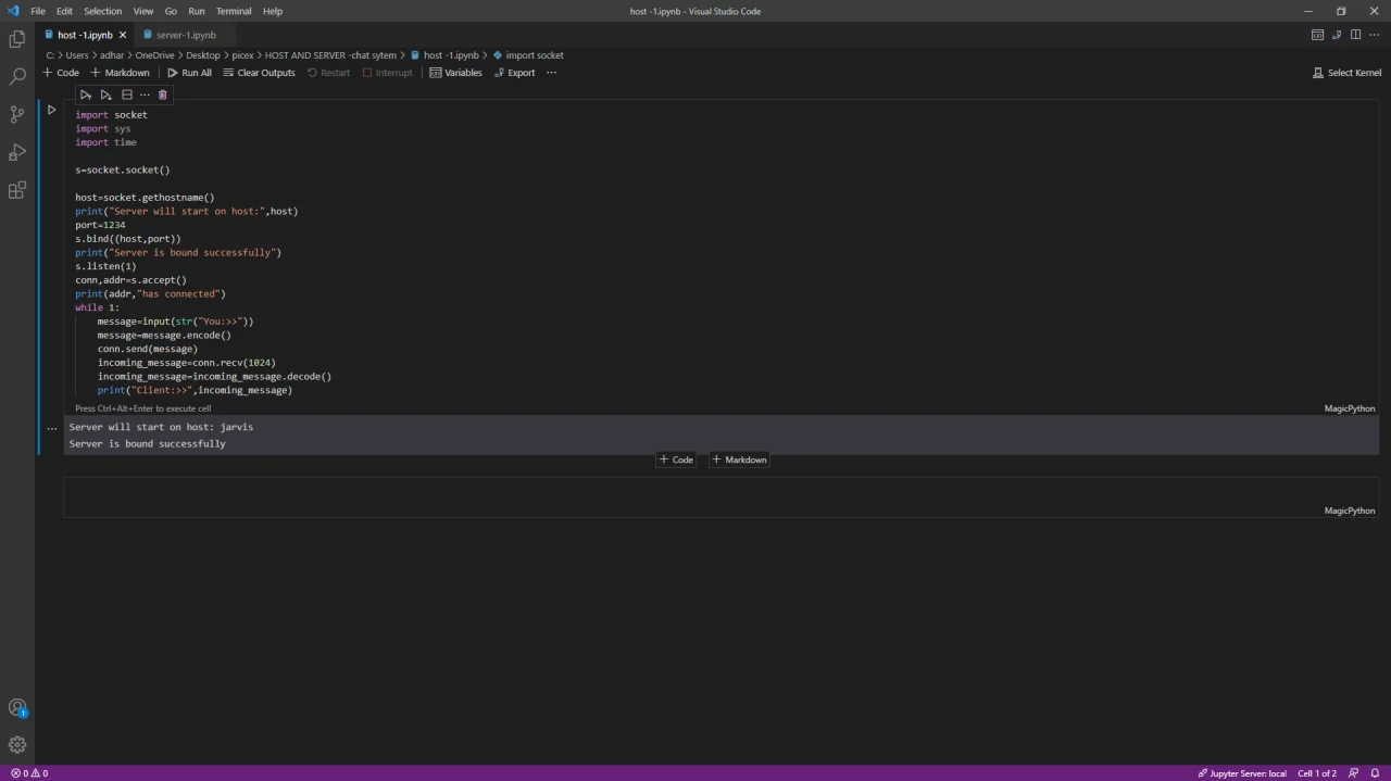 HOST and SERVER - Chat System — screenshot 1
