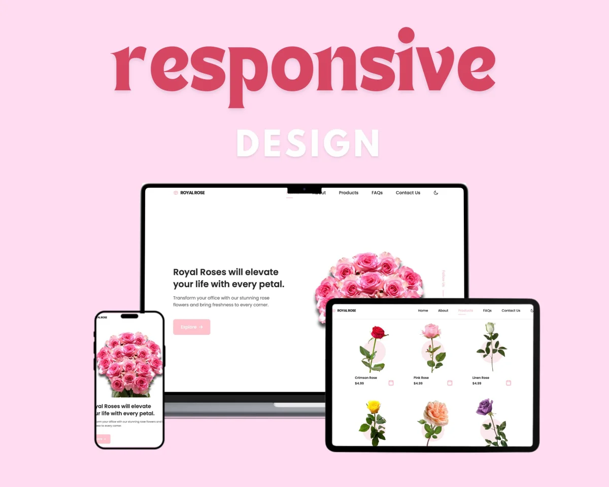 Responsive Flower Shop HTML Landing Page Website Template — screenshot 2