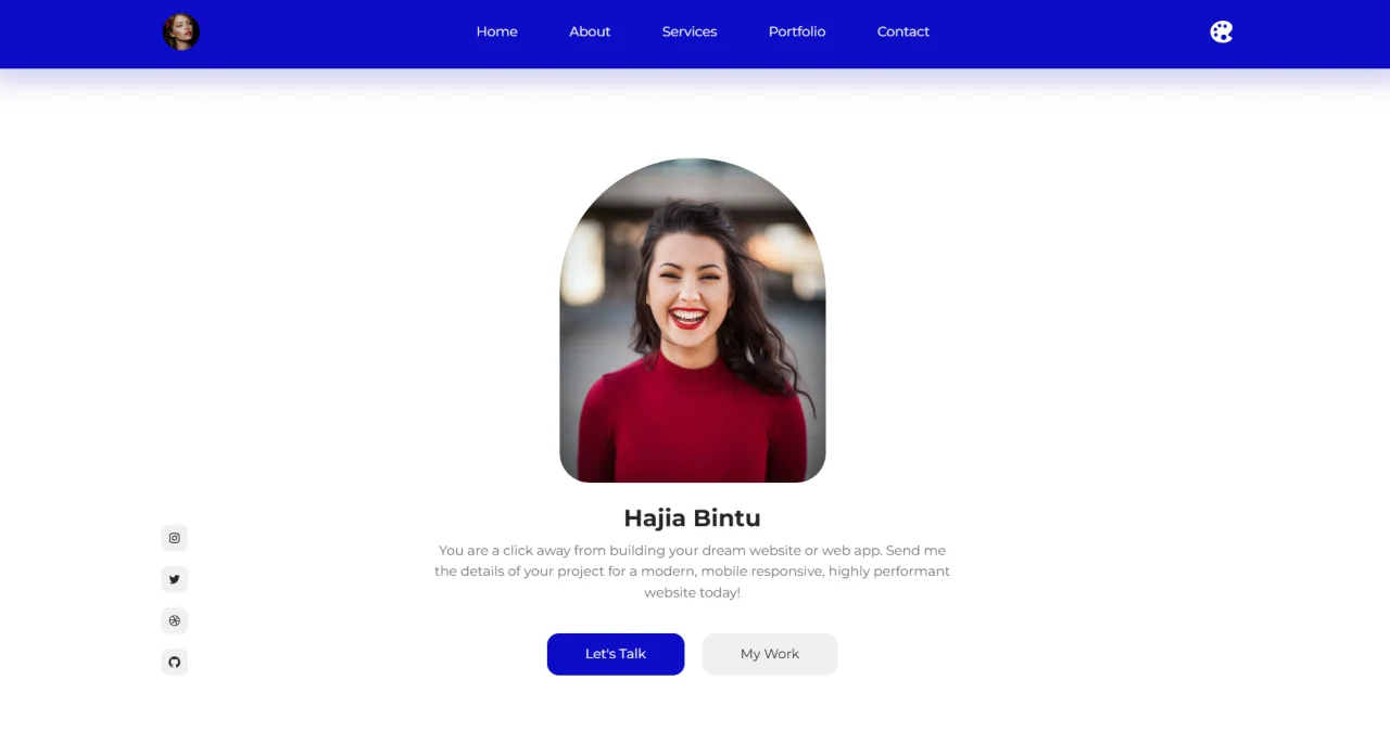 Modern Responsive Portfolio Website in React — screenshot 1
