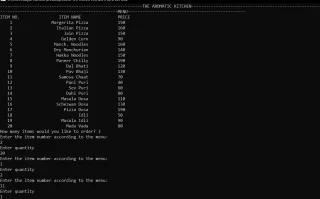 Cafe Billing System