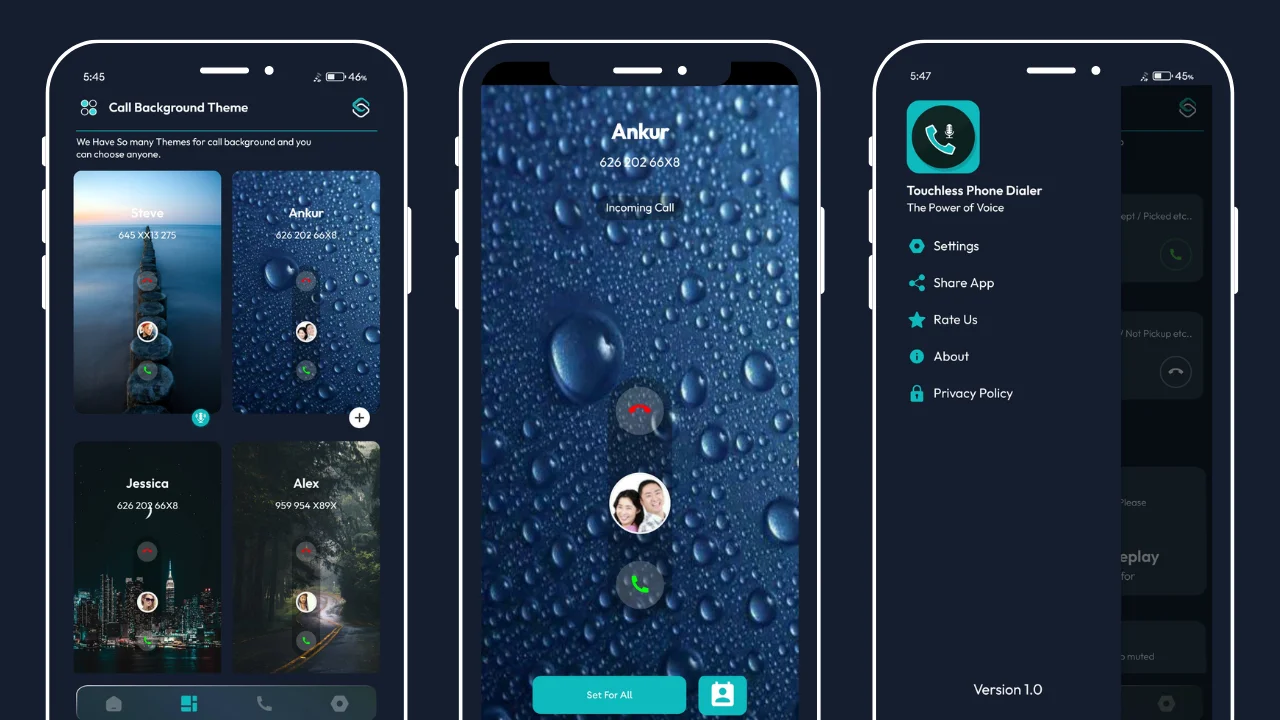 Touchless Phone Dialer Call Logs with AdMob Ads Android — screenshot 3