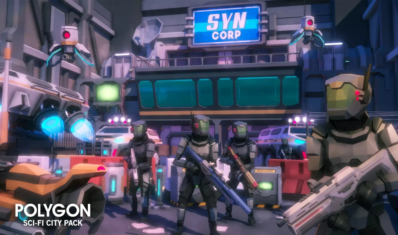 POLYGON Sci-Fi City - Low Poly 3D Art by Synty — screenshot 1