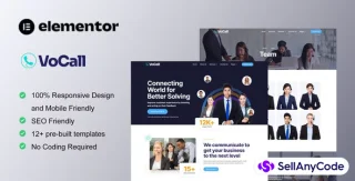 VoCall - Call Center & Telemarketing Elementor Template Kit