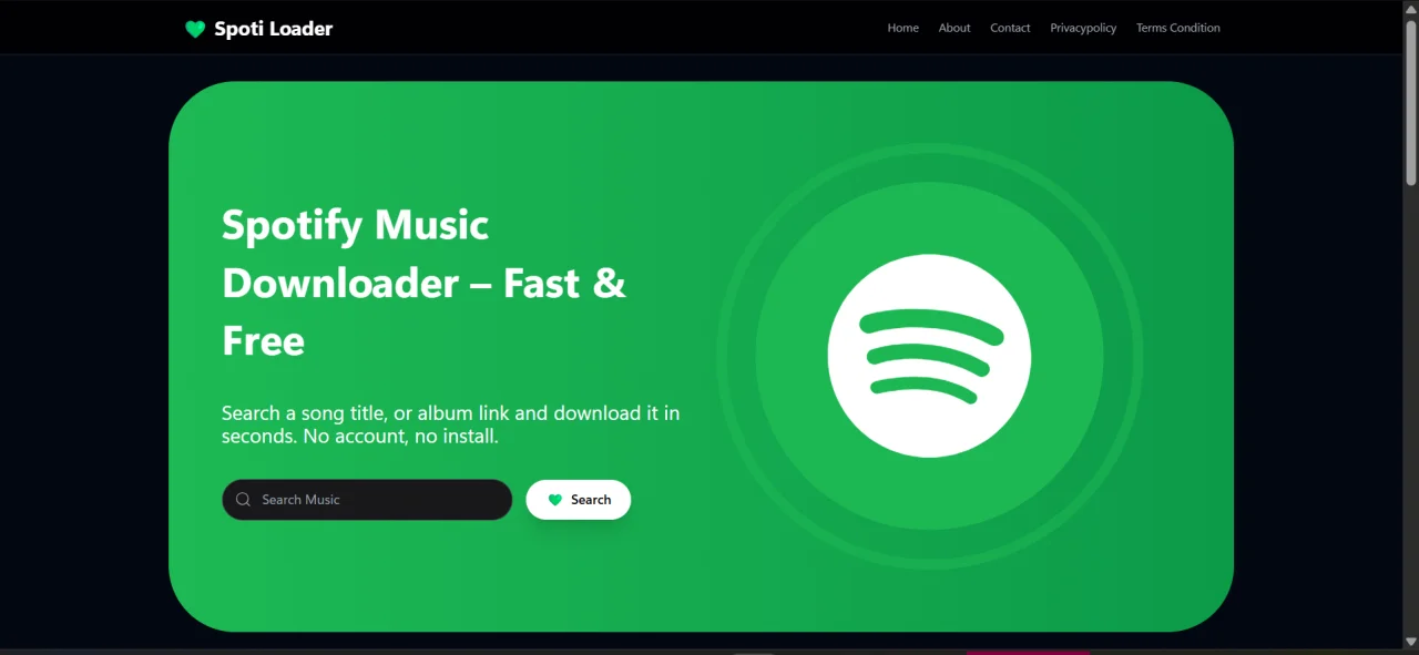 SpotiLoader Search & Download MP3 Songs — screenshot 1