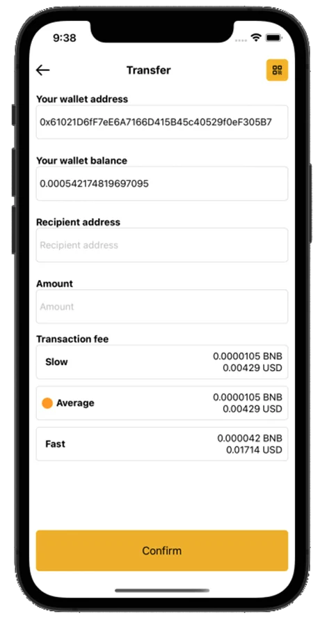 React Native - DeFi Crypto Wallet BNB, BEP20 — screenshot 3