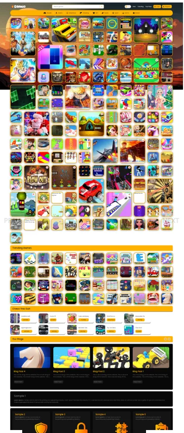 Gamio Arcade HTML 5 Game Portal PHP Script — screenshot 1