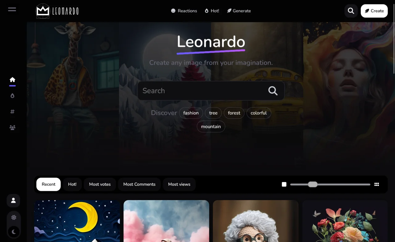 Leo - AI Image Generation and Gallery Script Website PHP 3.2 — screenshot 2