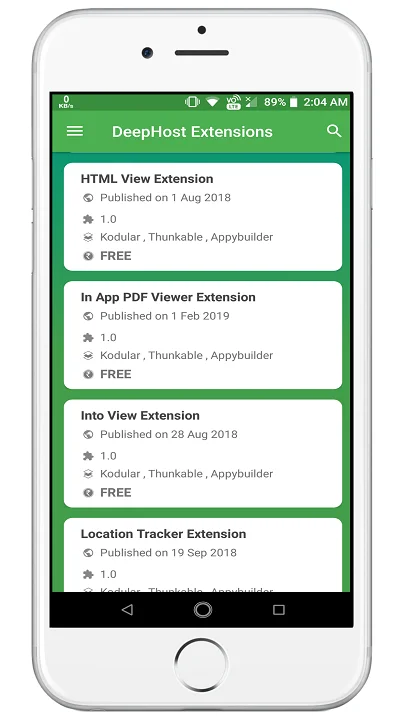 Deephost Like App Full Aia Kit for Kodular — screenshot 1