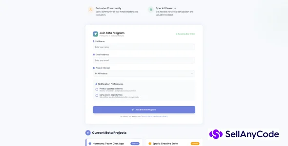 BetaBlast Beta Test Portal Template