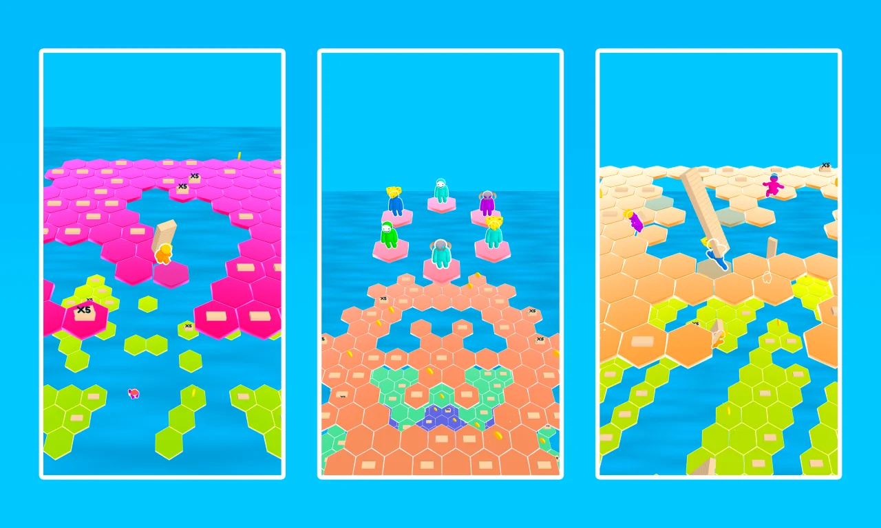 Hexagon Fall | Template + Editor — screenshot 1