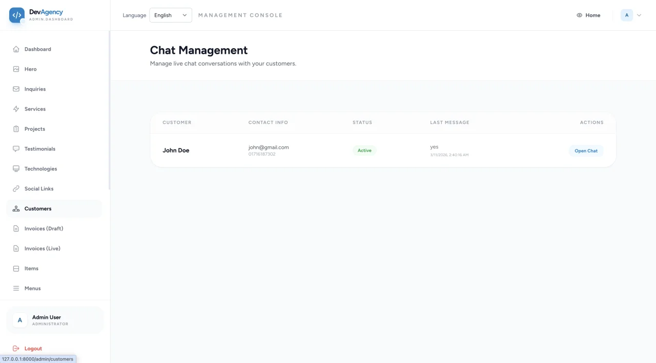 Digital Agency Management System — screenshot 7