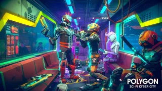 POLYGON Sci-Fi Cyber City - Low Poly 3D Art by Synty