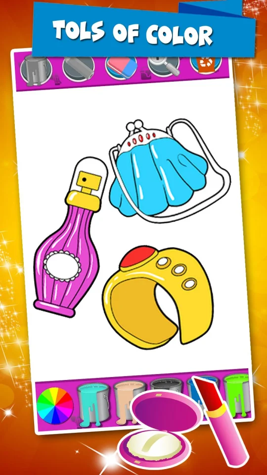 Beauty Coloring Pages Fashion Drawing Game — screenshot 2