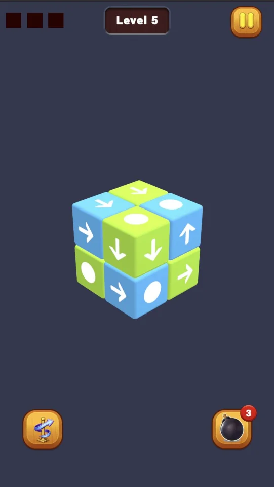 3D Cube Away Puzzle - 150 Levels Unity Project — screenshot 1