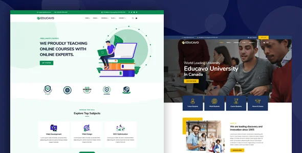 Educavo - Online Courses & Education WordPress Theme — screenshot 2