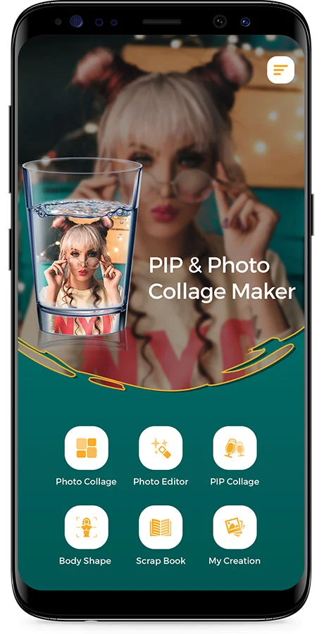 PIP & Photo Collage Maker with Photo Editor, ScrapBook & Body Shape Editor (FB & AdMob Ads) — screenshot 1