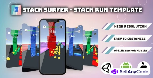 Stack Surfer - Stack Run 3D (Unity Game Template + UnityAds)