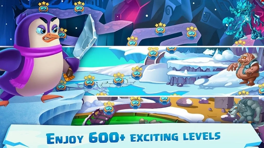 Jewel Match 3 - Penguin Story Match-3 Game — screenshot 2