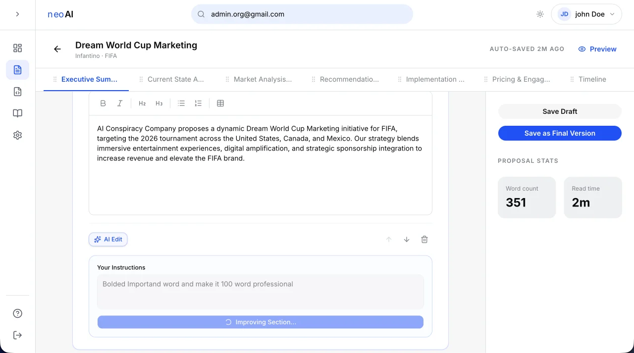AI Powered Proposal Generator with RAG - Complete Next.js SaaS Starter Kits — screenshot 4