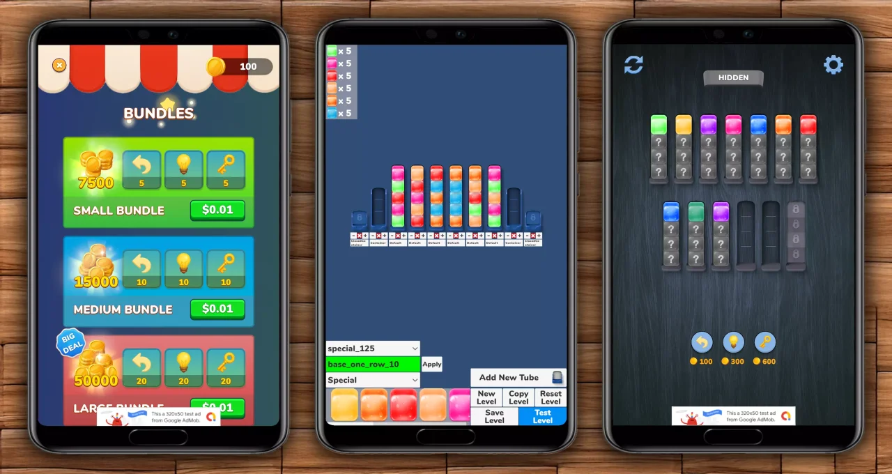 Blocks Sort Puzzle Template + Level Creator — screenshot 2