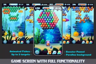 MK Bubble Shooter Kit Underwater Pop Game Template