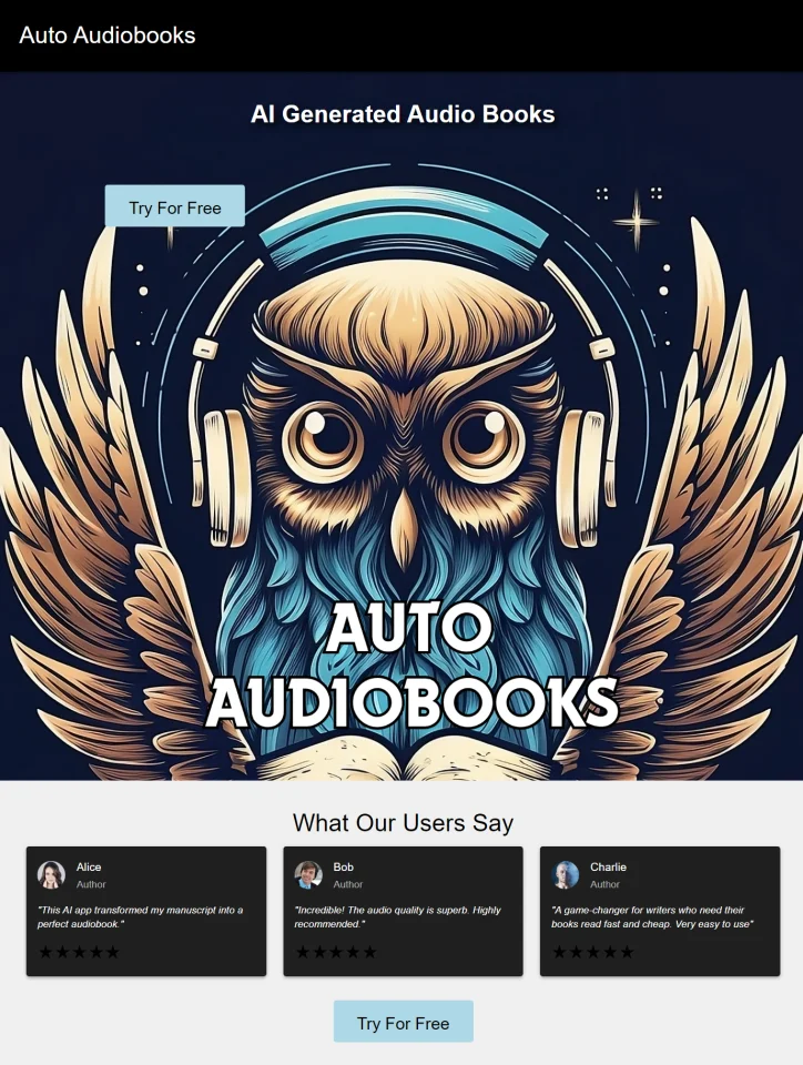 AI Audiobook Narration App — screenshot 2