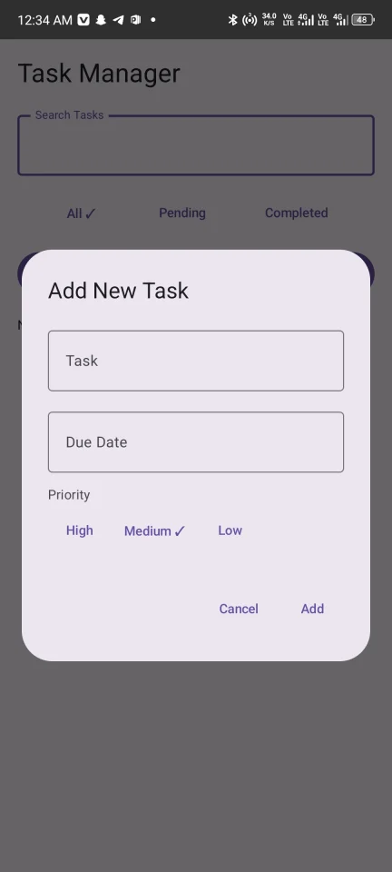 Task Manager App -Android — screenshot 2