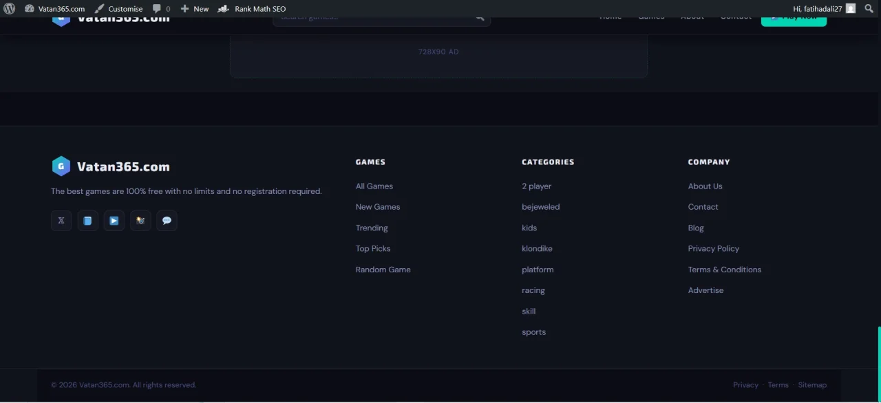 HTML5 Game Portal WordPress Theme AdSense-Ready — screenshot 3