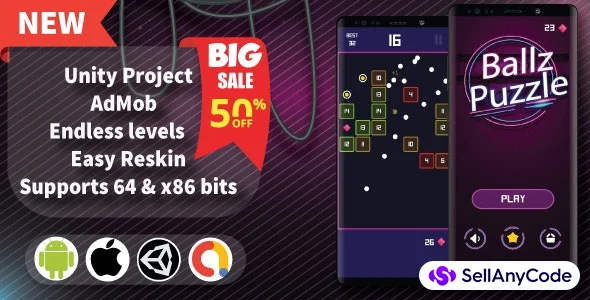 Ballz Puzzle - Unity Game Template + AdMob + Unity Ads