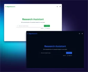 MagicResearch: AI-Powered Research Assistant - v3, R1 Deepseek API, Full App Template, Web App